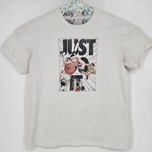 Nike Shirt Mens XL Anime Just Do‎ It Graphic Tee Short Sleeve White Thrashed